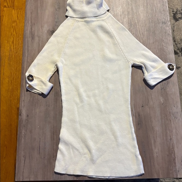 Moda International Cream Ribbed Turtleneck Top - Picture 1 of 2